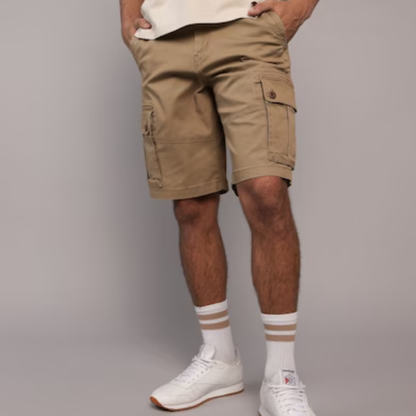 American Eagle Men Brown Flex Lived-In Cargo Short